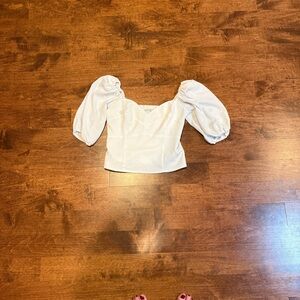 Abercrombie & Fitch Cream Puff Sleeve Blouse